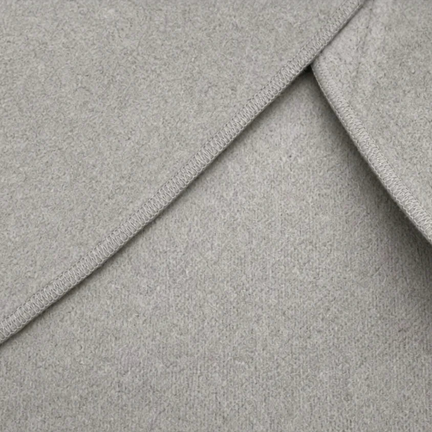 Women's Cape Jacket with Asymmetric Button Collar & Relaxed Drape - Hem Edge Closeup