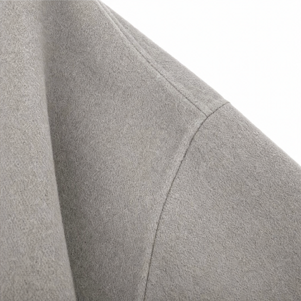 Women's Cape Jacket with Asymmetric Button Collar & Relaxed Drape