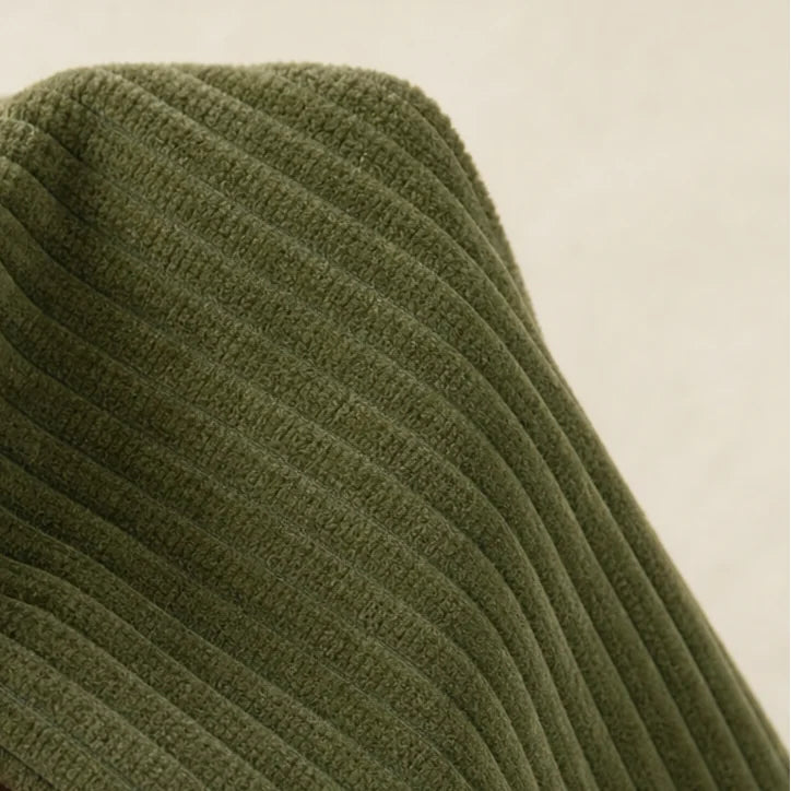 Women's Corduroy Top with Funnel Collar & Asymmetric Button Placket - Fabric Drape Detail
