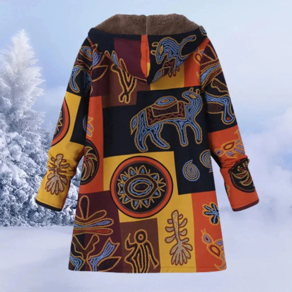 Multicolour Women's Casual Winter Jacket with Hood & Plush Lining