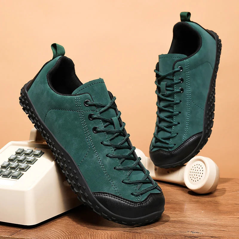 Women's Lace-Up Hiking Sneakers with Anti-Slip Sole & Reinforced Toe Cap - Pair Lifestyle Desk