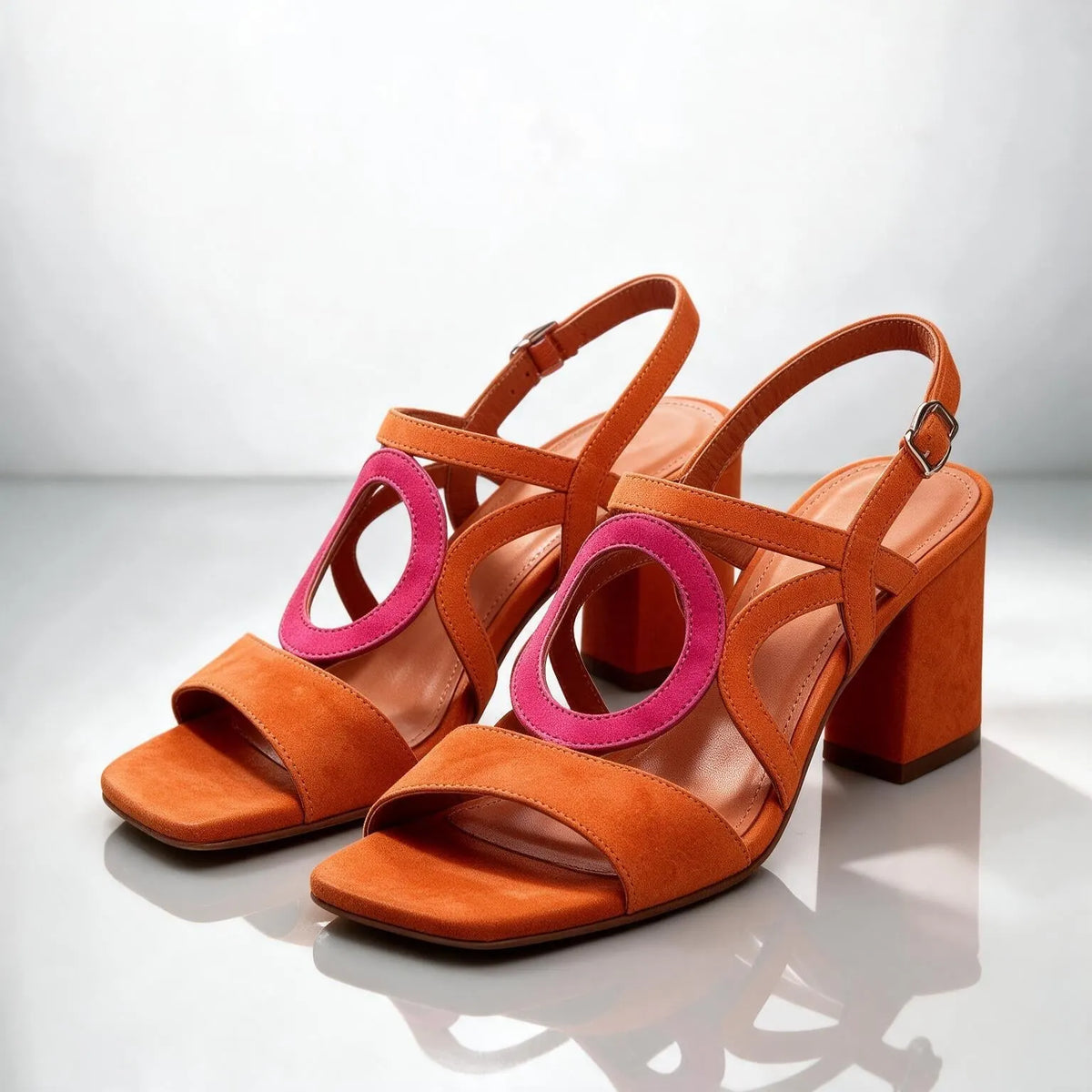 Sunset Women's Loop Sandals with Cushioned Insole & Block Heel
