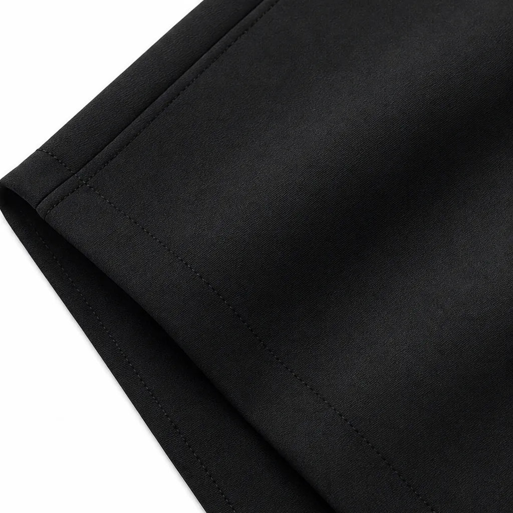 Women's Straight Leg Cargo Pants with Stretchy Drawstring Waist & Flap Pockets - Hem Fabric Detail