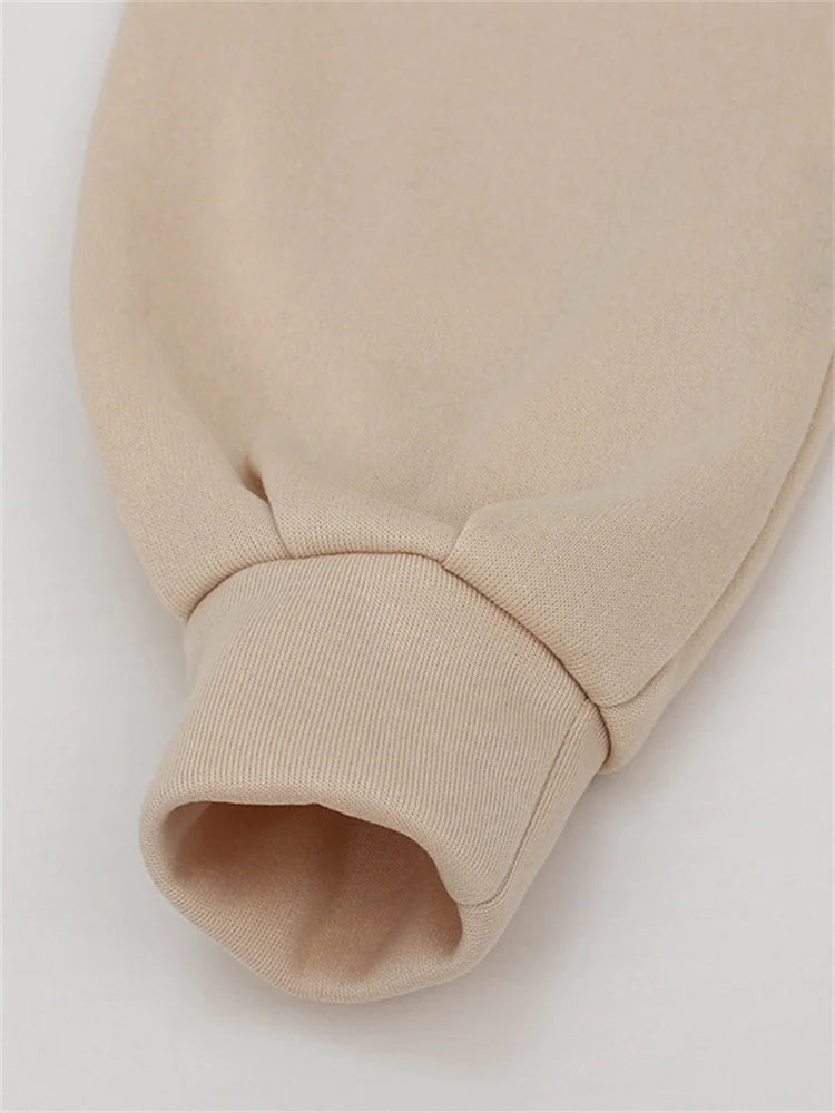 Women's Lounge Set with Mock Neck Sweater & Drawstring Jogger Pants - Pink Sleeve Cuff Detail